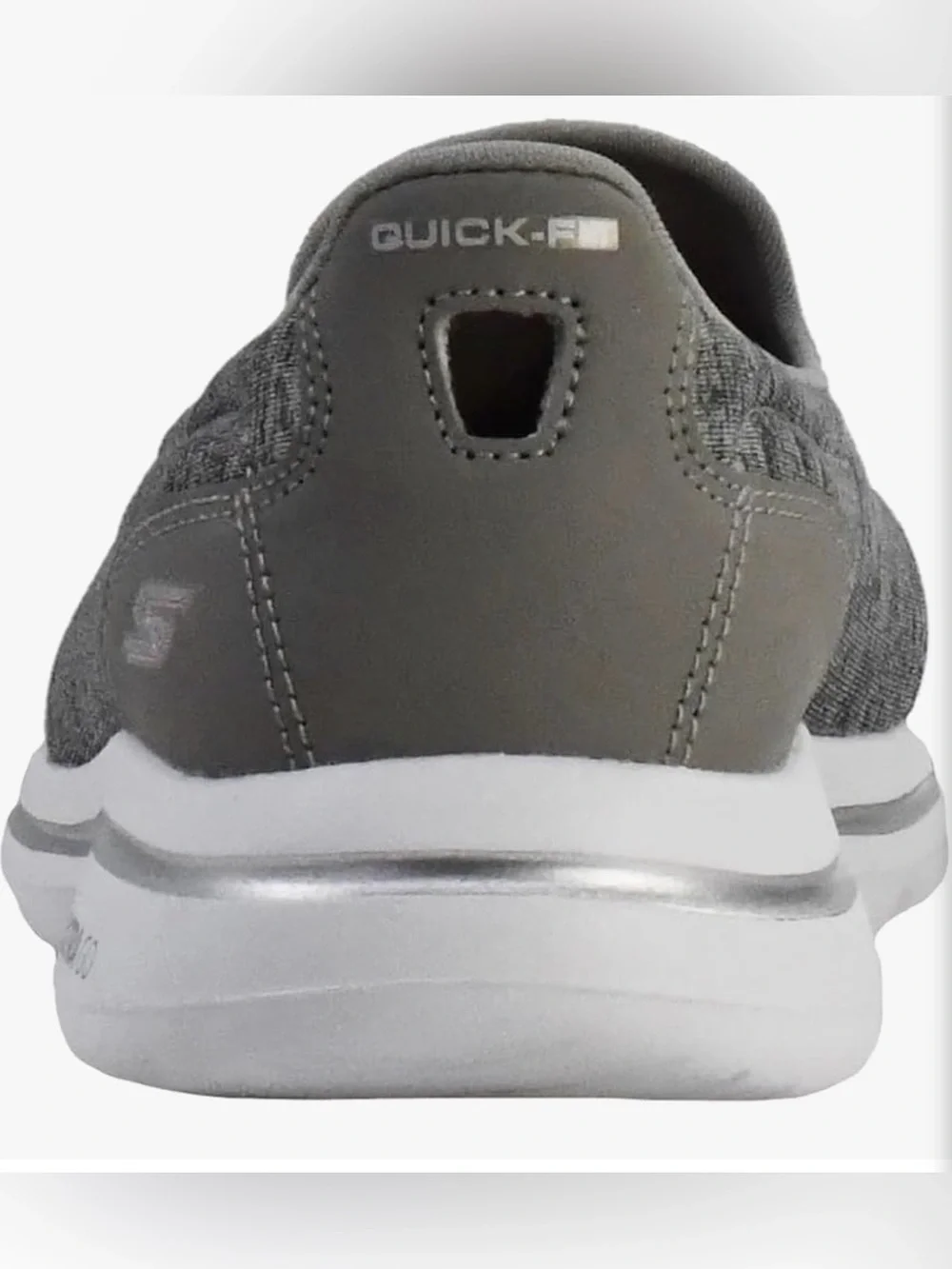 Skechers grey and white go walk 5 slip on sneaker